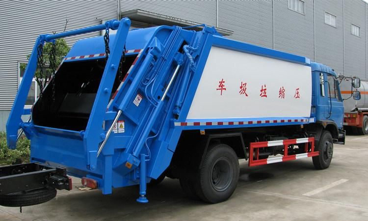 Factory Supplied Dongfeng 4X2 12cbm Garbage Compactor Trucks for Sale with Swing Arm