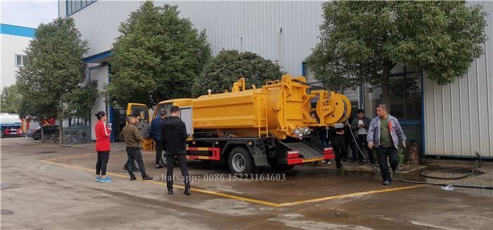 Dongfeng Small Vacuum Truck 5m3 High Pressure Cleaning Sewage Suction Tanker Truck