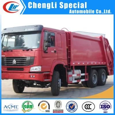 China Self Discharging HOWO Garbage Compactor Truck for Sale
