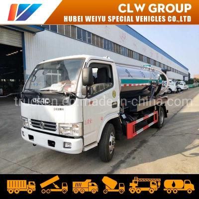 Dongfeng 4000 Liters Septic Tank Waste Water Vacuum Sewage Fecal Suction Truck
