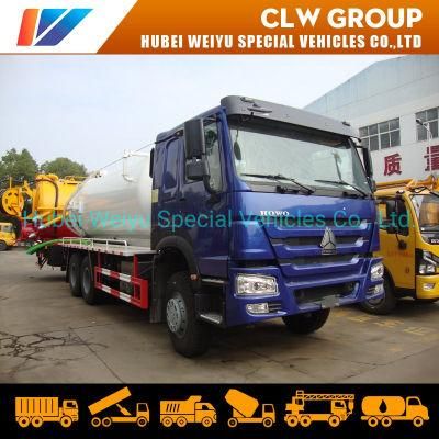 Sinotruk HOWO 6X4 371HP 15000liters Sewage Suction Truck Vacuum Sewer Suction Tanker Truck Septic Tank Truck