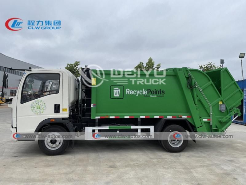 Sinotruk HOWO 4X2 6 Wheels 6 Cbm CCC Municipal Waste Management Garbage Compactor Truck for Sale