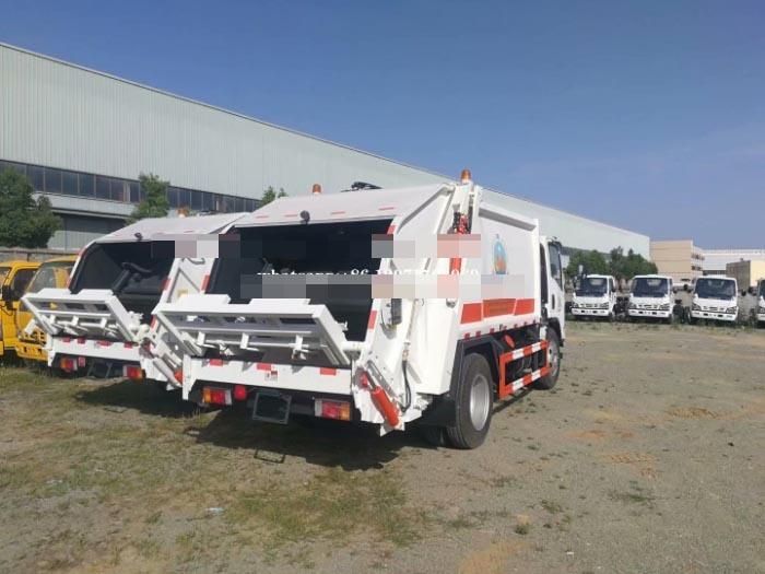Japanese Isuzu 8-10cbm Self Compactor Waste Removal Trucks 8-10m3 6t-7tons Compressed Garbage Truck