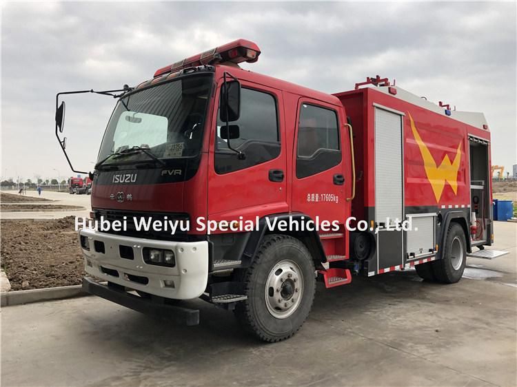 6-Wheel 240HP 7000liter 7cbm Water Tanker Fire Fighter Truck Isuzu 7tons Fire Truck for Airport