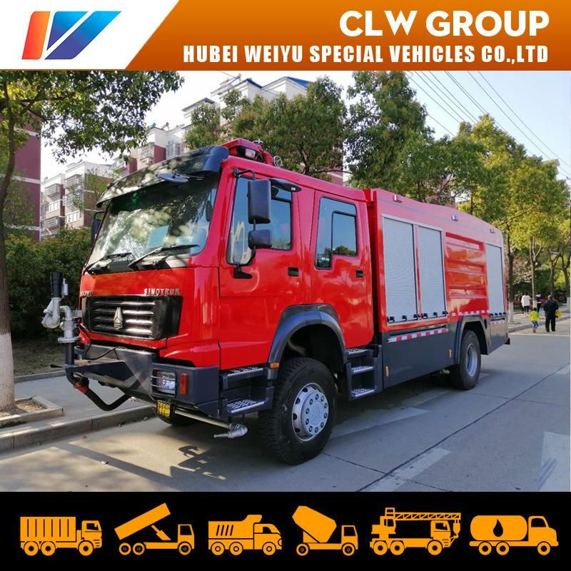 HOWO All Wheel Drive Fire Fighting Truck Rhd Water Foam Dry Powder 4X4 off Road Fire Truck