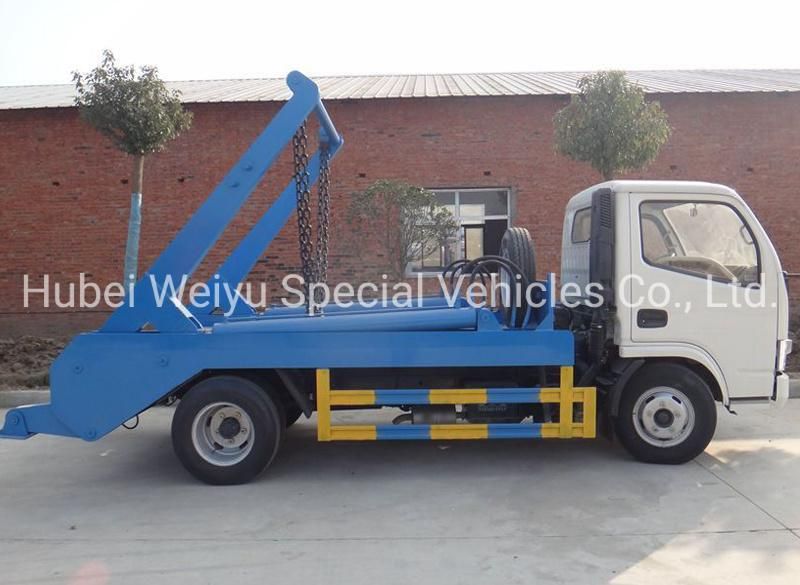 China Truck Dongfeng 4X2 4cbm Swing Arm Garbage Collection Skip Loader Waste Garbage Truck