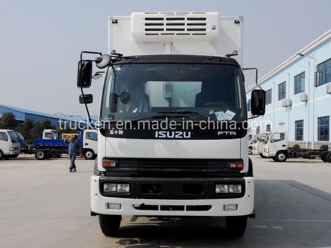 Isuzu 4*2 Heavy Duty Diesel Engine Refrigerated Truck Box Van Food Car