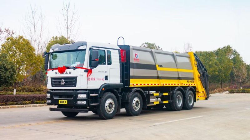 8*4 Compressing Garbage Truck with HOWO 8X4 Chassis 350 HP Diesel Engine Power