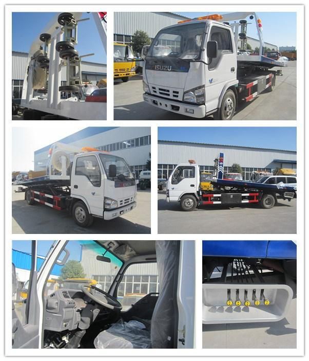 Good Quality 100p Mini 3tons 4tons Flat Bed Wrecker Truck for Isuzu