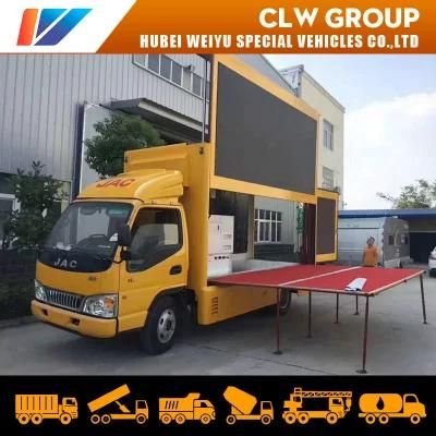 China Factory Price Chengli JAC LED Display Advertising Truck 3 Sides Screen Mobile Billboard Truck with Lifting Stage Function