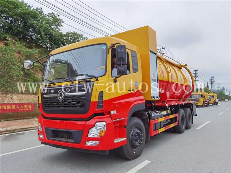 Dongfeng Kinland 6X4 20000 Liters 20tons Vacuum Sewage Suction and High Pressure Cleaning Truck Septic Tank Truck