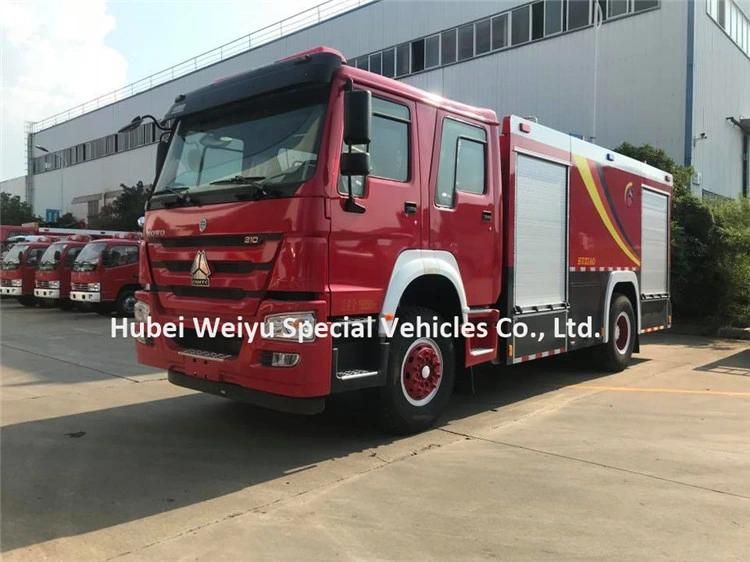 Sinotruk LHD Rhd 8000L Water Tank Fire Fighting Vehicle 6-Wheel HOWO 8tons Fire Engine