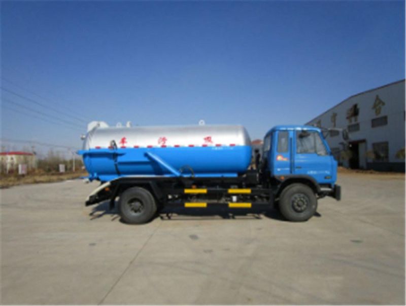 4X2 Dongfeng Vacuum Sewage Suction Truck 10cbm Tank Capacity