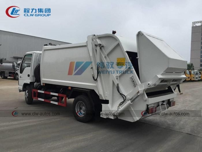 Japanese Isuzu 5cbm 5m3 Compactor Garbage Vehicles 3tons Self Compressed Waste Collection Truck to South America Countries
