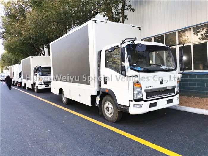 Sinotruk HOWO Full Color LED Screen Truck P4 P5 P6 LED Advertising Truck