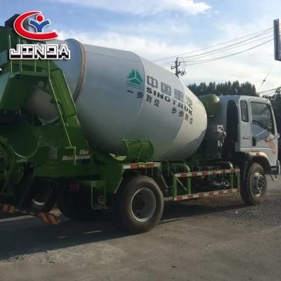 China Factory Export Direct 2/3 Axles Small Number Concrete Mixer Machine with Pump and Reducer for Sale in India