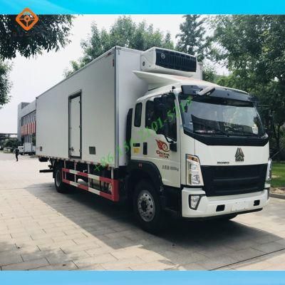 Sinotruk HOWO 3ton 5ton 10ton Euro4 Left Hand Driving Freezer Refrigerator Refrigerated Box Van Truck