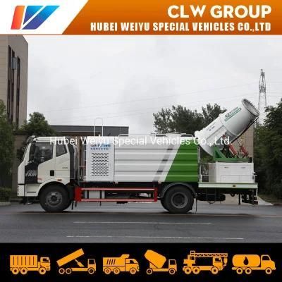 4*2 11.5 Cbm Jiefang Brand Water Tank Dust Suppression Truck for Sanitation Air Purification Truck with Remote Air-Feed Sprayer