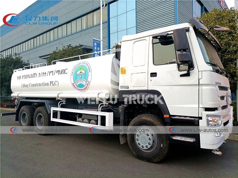 20000liters 20m3 20tons Sinotruk HOWO Water Delivery Truck Water Sprinkler Water Bowser Truck for Africa Middle East Southeast Asia