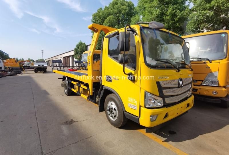Foton Aumark 5600mm Length Flat Bed Wrecker Truck for Sale