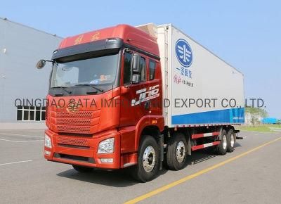 China FAW Chassis 8X4 Thermo King Freezer Cooling Refrigerator Truck