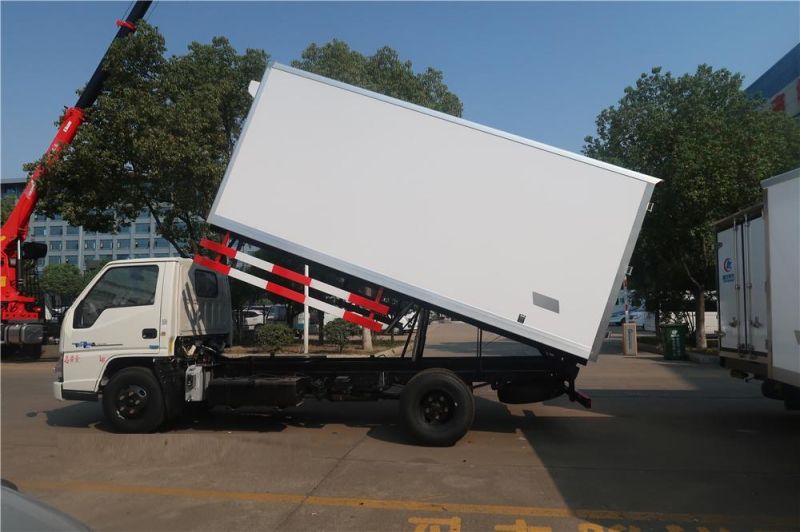 Good Quality Jmc 4X2 Meat Hanging Refrigerated Truck Body Refrigerator Truck with Lifting Tipper