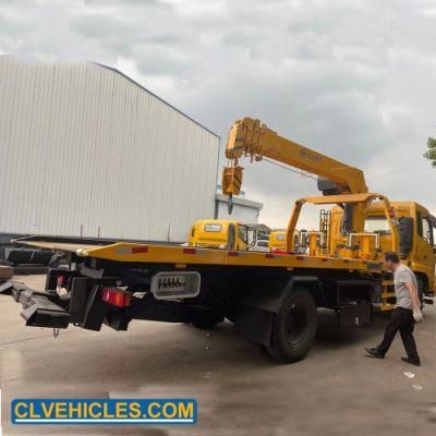 8t 10t Flatbed Wrecker Tow Truck Mounted Crane