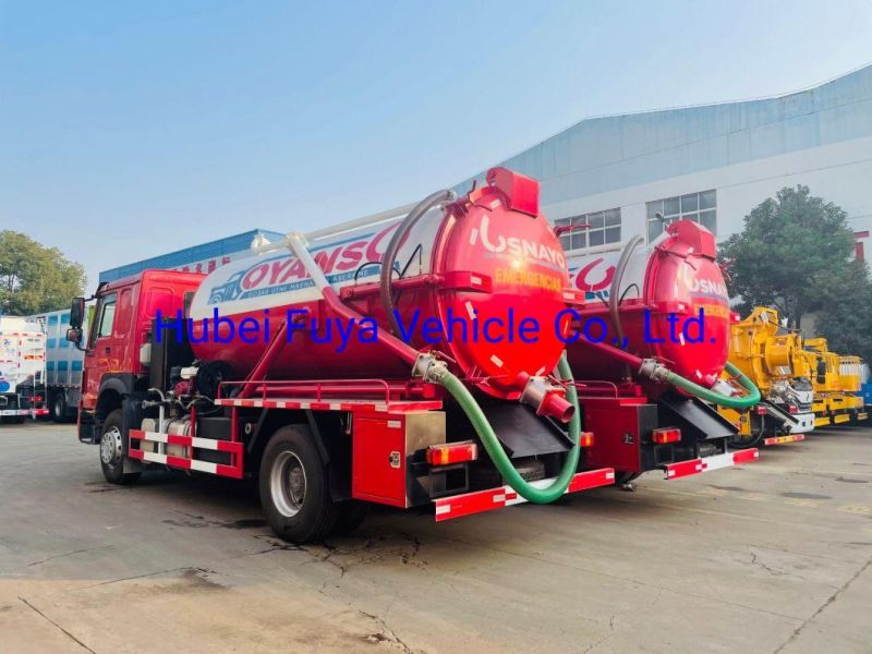 8 Cubic Meters HOWO Vacuum Dump Tanker Sewage Suction Truck