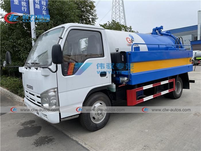 5cbm Sewage Vacuum Truck 5tons Sewer Cleaning Truck China Supplier Good Price Sewage Suction Truck
