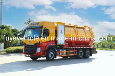 Dongfeng 210HP Jet Vacuum Cleaner Truck 10wheelers HOWO 15cbm Septic Tank Cleaning Vehicle