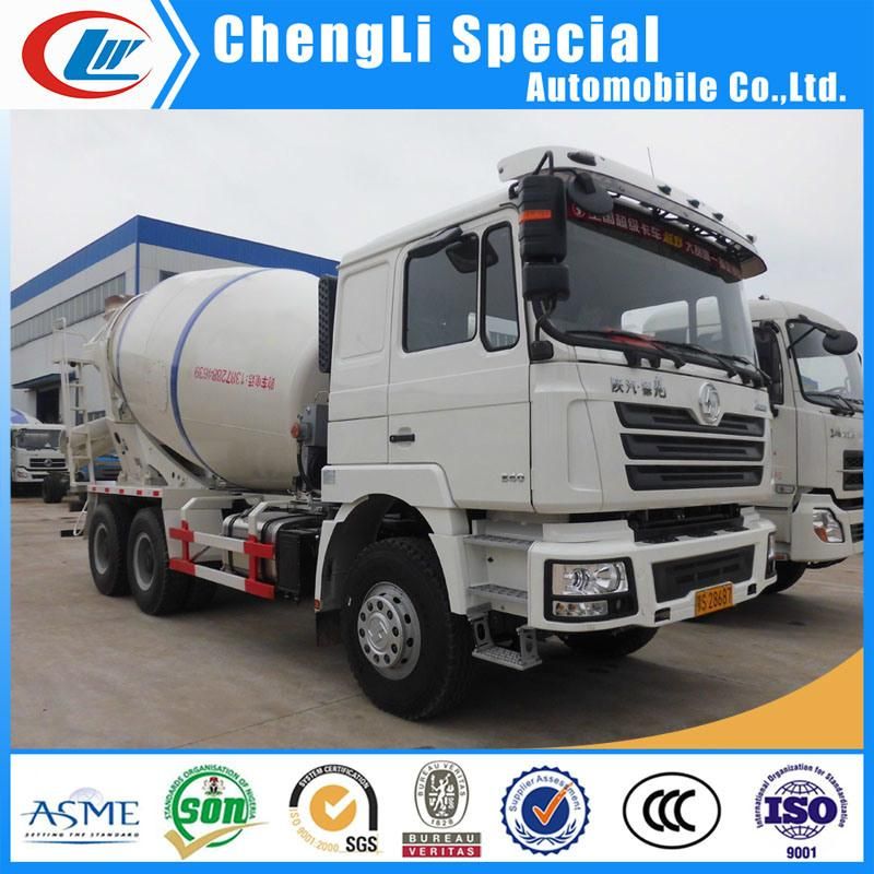 Shacman 10 Wheels Concrete Mixer Truck with Pump Self Loading Mixer Concrete Transport Volumetric Cement Transit Mixing Drum