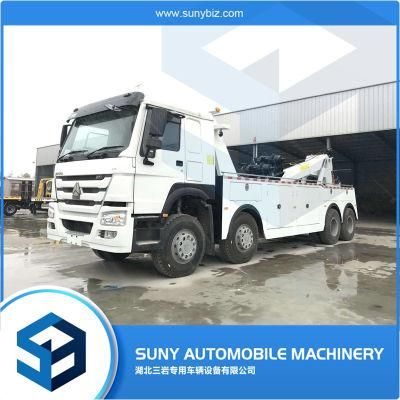 Sinotruk 8*4 Towing Lifting 16t30dz Flatbed Road Wrecker Tow Truck for Sale