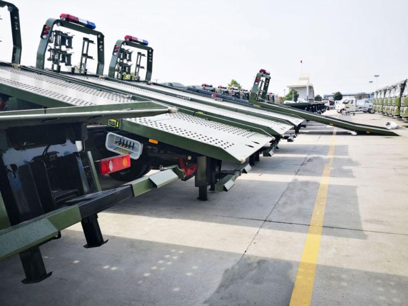 4*2 Dongfeng Left Drive Flatbed Towing Rollback Car Carrier Recovery Full Landing Flat Bed 3ton or 5 Ton Wrecker Tow Truck