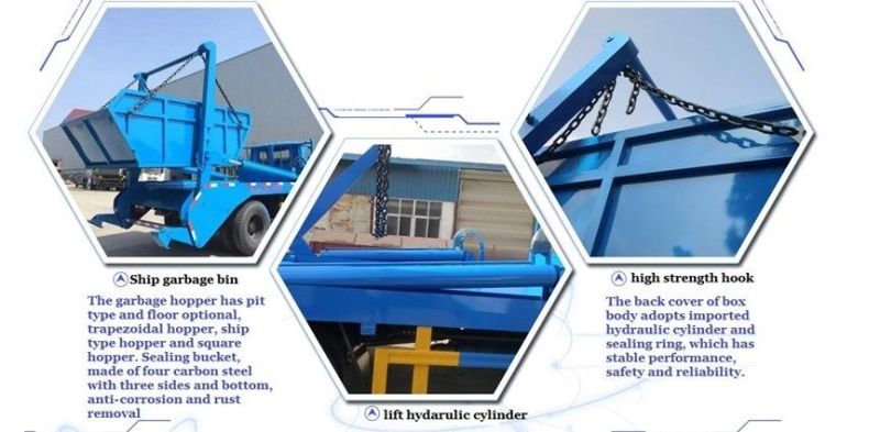 Sinotruk HOWO 4X2 Swing Arm Refuse Container Garbage Truck