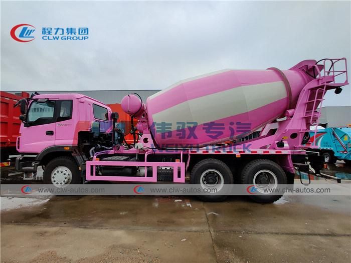 Foton Auman Etx 10-Wheeler Concrete Mixer Tank Truck 8~10 Cubic Meters Cement Mixing Trucks