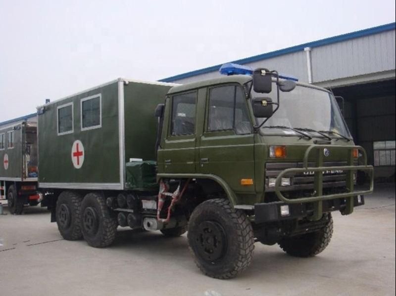 China Dongfeng 4WD 4X4 6X6 Left/Right Hand Drive Box Type Ambulance for Sale