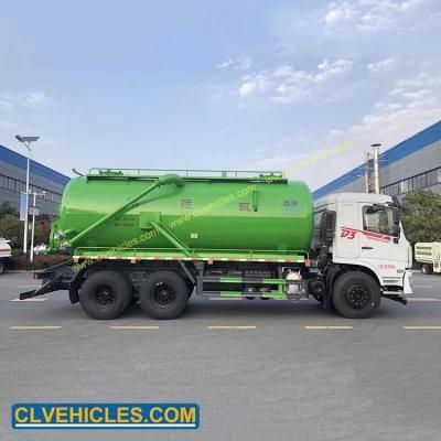Dongfeng 22000L Fecal Tanker Truck DFAC 6X4 Rhd 22cbm Toilet Suction Truck
