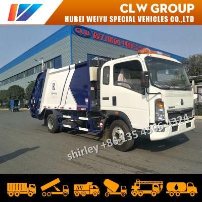 Sinotruk HOWO 4X2 6cbm 4tons 5t Daily Waste Collection Vehicle Garbage Compactor Truck Supplier