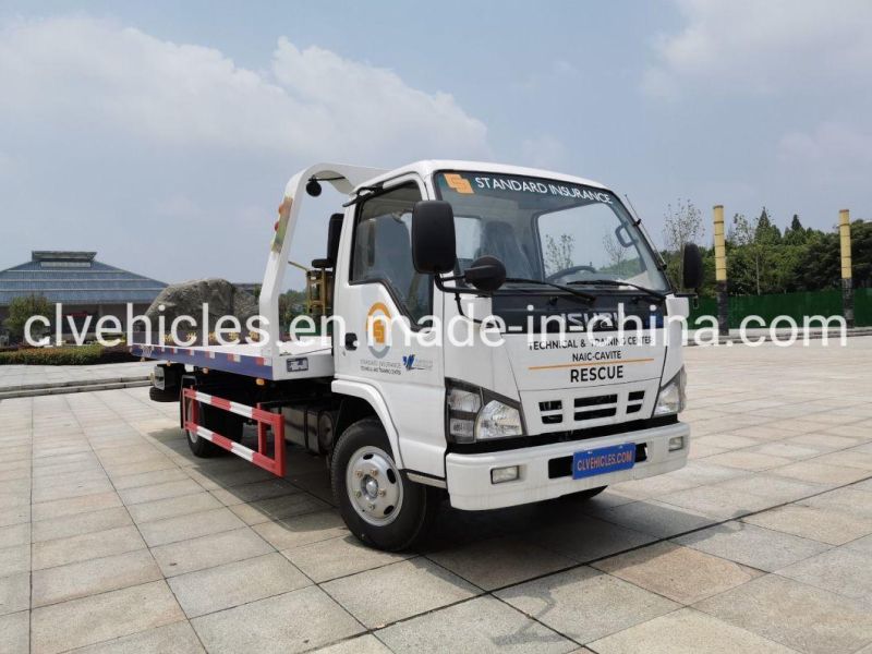 Japanese 1suzu 5tons Wrecker Flatbed Tow Truck Road Wrecker Rescue Truck for Sale