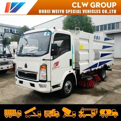 Sinotruk HOWO 4*2 Road Sweeper Truck Street Mobile Cleaning Machine