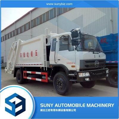 Self Compressing Garbage Compactor Truck Rear Loading 4cbm to 22cbm with Hydraulic Control