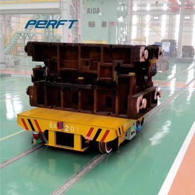Bxc-10t New Heavy Duty Rail Steel Platform Powered Drive Trolley