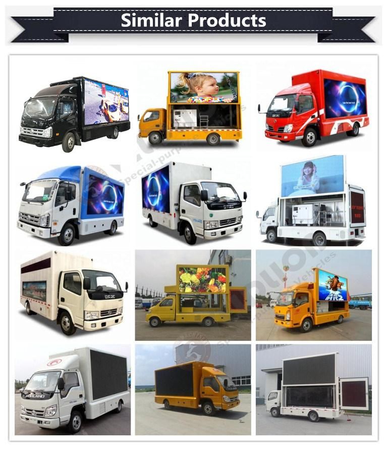 Outdoor P6 Full Color Large LED Displays Truck, Mobile LED Cart Camion