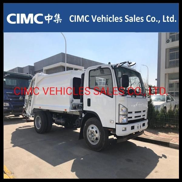 Isuzu Nqr Garbage Compactor Truck Hydraulic Container Hook Lift Bin 6ton 8ton