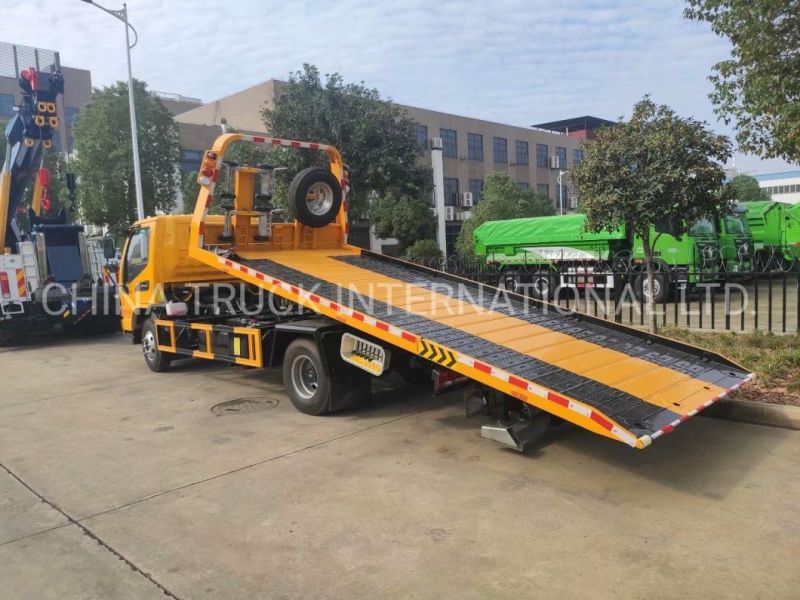 4X2 3ton 5ton Platform Wrecker Truck Towing Truck for Road Rescue