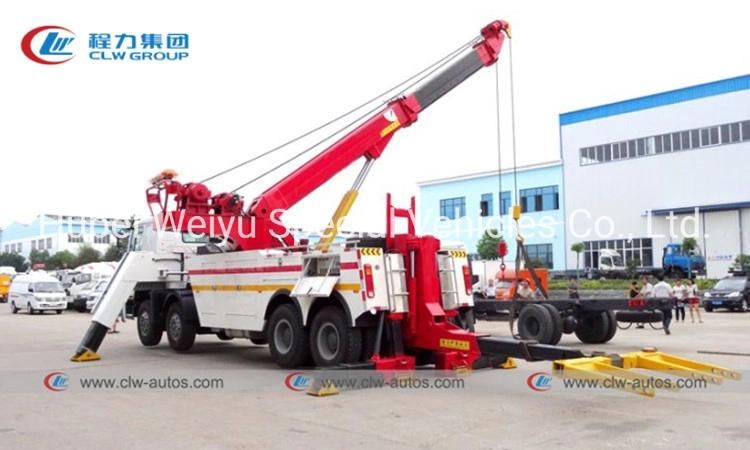 Sinotruk HOWO 8X4 371HP 360 Degree Rotation Lifting Boom 40tons Wrecker Towing Truck for Road Recovery Rescue