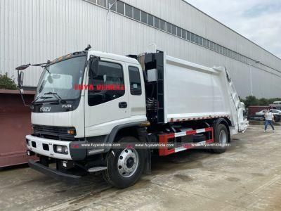 Japan Fvr 4X2 10m3 12m3 10 Cubic 12 Cubic 10 Ton 12 Ton Compressed Garbage Truck