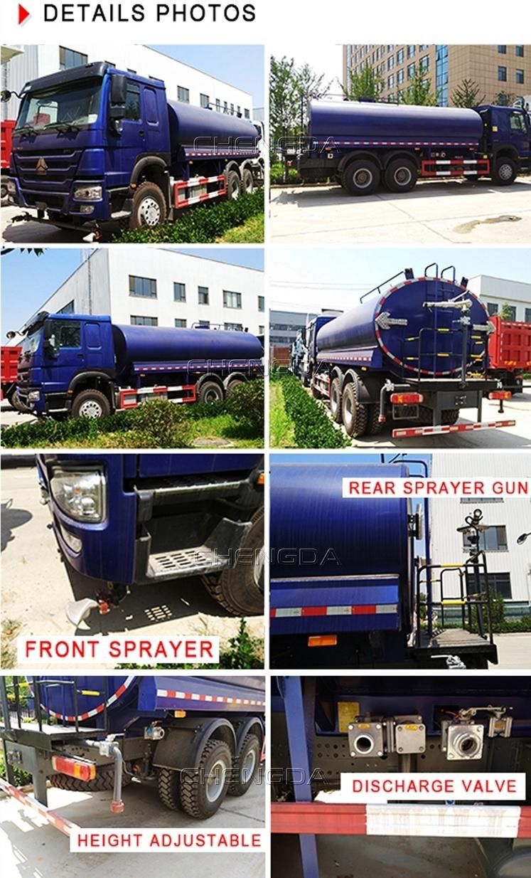 Sinotruk Sprinkler 16000 Liter Water Tank Truck