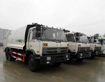 Dongfeng 6X4 18m3 Compressed Garbage Truck for Sale with Self Loading Function at Rear