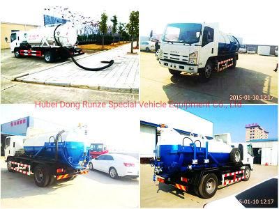 Suzu 4000L~8, 000L Vacuum Sucion Tanker Truck Sale (Cesspit Emptier Tank With VAC Pump)